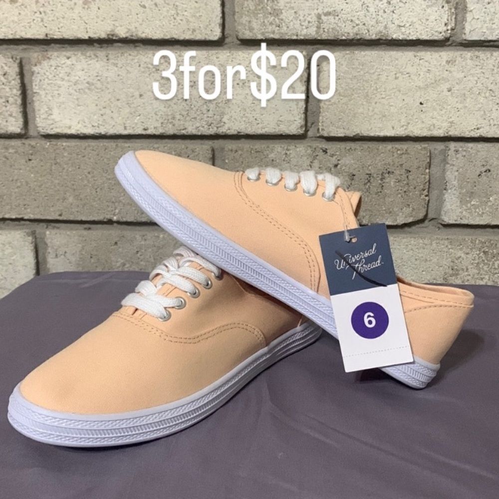 3for$20 NWT universal threads lunea lace up sneaker orange size 6